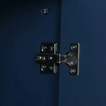 Wooden Chest Of Drawers, Cupboard With 3 Drawers And 2 Doors, Display Cabinet With Adjustable Shelves For