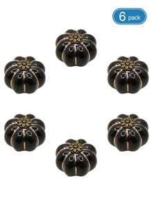 1 件/6 件南瓜形陶瓷拉手，不锈钢和木质橱柜/抽屉把手，乡村风格，颜色丰富：白色、黑色、红色、黄色、蓝色、乳白色 - 南瓜形陶瓷把手 - 查看 23