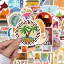 50张世界城市地标涂鸦贴纸，可用于装饰文具、笔记本、手机、行李箱、水瓶等。 - 預設 - 查看 5