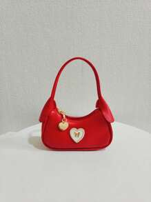 Kids Heart-Shaped Girls Mini Handbag, Holiday Gift For Little Girls, Fashionable & Elegant Princess Style Coin Purse, Mini Bag - one-size - View 14