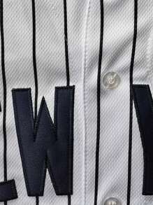 Customized Name And Number DIY Women's Embroidery Baseball Jersey New York White V-Neck Personalized Short Sleeve Button Down Shirts Party Games Training Competition Sports Tops S-Xxl DIY Stylish,Fashion,Hipster,Casual,Minimal Chic Personalized,Customized,Custom,Unique Guy Costumes,Capsule Wardrobe,Men Basic/Street Style Ideal Gifts For Him Boyfriend,Family,Friends For Birthdays,For Vacation/Holiday,For School/Competition,For Sports/Climbing - White - View 5