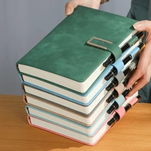 200-Page Vintage A5 Leather Bound Notebook With Personalized Soft Cover And Bookmark - Ideal For Business Meetings And College Life Back To School