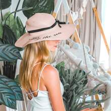 Customised Beach Hat, Personalised Sun Hat For Girls Trip, Bridesmaid Gifts, Bachelorette Hats, Bridal Party Hat, Honeymoon Hat, Customised - Multicolor - View 6