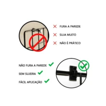 Memory Board 40x60 Black Photo Frame With Mini Fasteners And Adhesive Clips. - Black - View 3