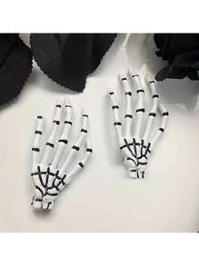 2pcs Halloween Skeleton Hand Bone Hairpins Zombie Bone Claws Punk Style Creative Funny Headdress Hair Accessories DIY Accessories Role Playing Costume Hairpins Horror Party Atmosphere Party Favors Indoor/Outdoor Decoration Valentine's Day Gifts Halloween Party Decorations Fall Autumn,Christmas
