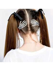 2pcs Halloween Skeleton Hand Bone Hairpins Zombie Bone Claws Punk Style Creative Funny Headdress Hair Accessories DIY Accessories Role Playing Costume Hairpins Horror Party Atmosphere Party Favors Indoor/Outdoor Decoration Valentine's Day Gifts Halloween Party Decorations Fall Autumn,Christmas