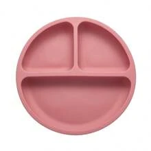 3 Pezzi Ciotola E Utensili A Suzione, Adatti Per Bambini Piccoli, Realizzati In Silicone, Dal Design Diviso, Sicuri Per Microonde E Lavastoviglie