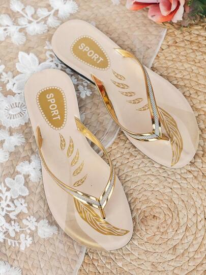 Women's New Rhinestone Decorated Thong Sandals, Slip-On Comfortable Solid Color Beach Vacation Outdoor Walking Street Fashion Flat Slippers