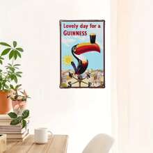 1pc Vintage Metal Sign, 12in X 8in/30cm X 20cm, Retro Wall Art, Hanging Decor, Bar Decor, Restaurant Decor, Cafe Decor, Home Decor, Durable Metal Material - Multicolor - View 3