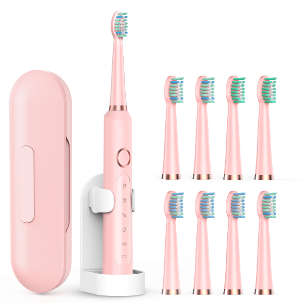 Electric Toothbrush For Adults And Kids, Electric Toothbrush, Rechargeable Toothbrush, Electric Toothbrush With 8 Brush Heads, 5 Modes, 2 Minute Timer