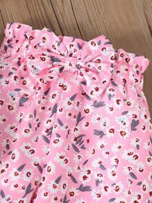 2pcs Young Girl Casual Heart Printed Long Sleeve Top And Pants Set, Autumn - White - View 6