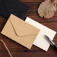 Kraft Paper Mini Small Envelope Retro Artistic Envelope Simple Handmade Writing High-End Letterhead - 24 Pcs - View 3