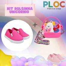 Ploc Unicorn Bag Kit: LIGHT PINK OR PINK School Trip Yacht Sneakers + ASSORTED Unicorn Bag - 玫紅色 - 查看 1