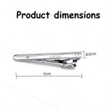 COOLERFIRE 1 pieza Nuevo clip para corbata para hombres, kit de clip para corbata firme, broche de corbata para accesorios de hombres LD03 - Plateado - Ver 5