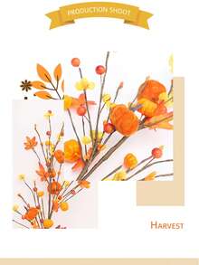 1 件秋季装饰品，19.7 英寸人造红浆果/枫叶/南瓜树桌面装饰品，适用于秋收家庭婚礼节日派对室内/室外装饰，秋季花束，适用于感恩节万圣节丰收家庭节日装饰、圣诞装饰、派对用品 - 多色 - 查看 9