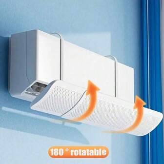 1pc Air Conditioner Wind Baffle, Direct Blow Prevention No-Installation AC Outlet Deflector, Wall-Mounted Adjustable Air Conditioning Windshield Cover