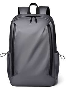 1pc Waterproof And Wear-Resistant Men's Large Capacity Backpack, Travel School Bag, College, School Casual Backpack Solid Color Backpack, Sports Vacation Essentials, Lightweight Adjustable Shoulder Straps, Zipper, Simple Men's Backpack, Nylon, Vacation Portable Travel Bag, Business Casual Retro Holiday Travel Backpack, Men's Gift School Bag, Back To School Supplies, School Backpack, Backpack For School, Back To School Backpack, School Bookbag, Big Backpack, Backpack School, Back To School Bags, Laptop Compartment, Suitable For Teen Girls Women College Students, Teacher, White-Collar Workers, Perfect For Back To School, First Day Of School, Work, Business, Commute, Office Bag