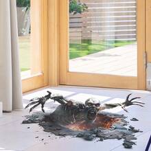 1set(2pcs) Halloween Horror Creative Monster Wall Decal - Multicolor - View 11