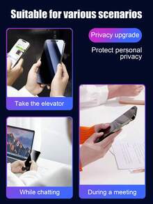 4 件防窥钢化玻璃屏幕保护膜，兼容 iPhone 16、15、15 Plus、15 Pro、15 Pro Max，全面保护隐私屏幕膜，高清防刮，护眼手机膜，适用于 14 Pro、14 Pro Max、13、13 Pro、13 Pro Max、12、12 Pro、12 Pro Max、11、11 Pro、11 Pro Max、X、XS、XS Max、XR - 防窺膜4片 - 查看 4