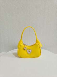 Kids Heart-Shaped Girls Mini Handbag, Holiday Gift For Little Girls, Fashionable & Elegant Princess Style Coin Purse, Mini Bag - one-size - View 20