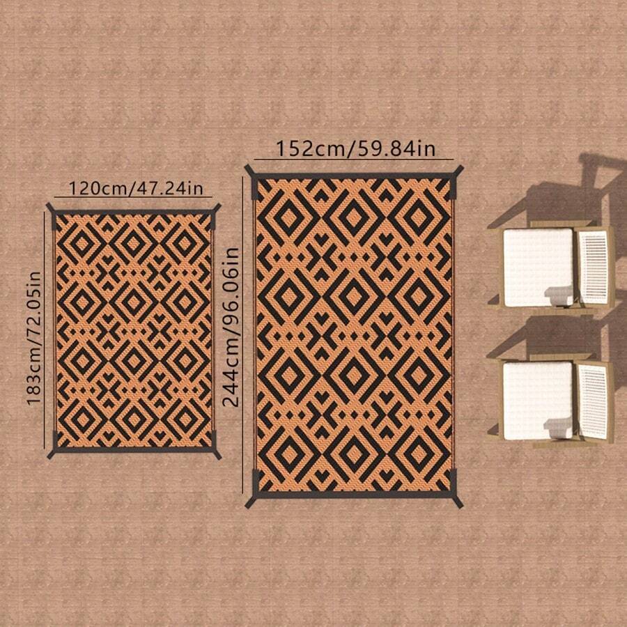 Outdoor Rugs Waterproof, Reversible Mats, Outdoor Area Rug, Plastic