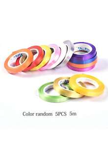 5 pièces/Jeu Rubans de 5m de longueur de couleur aléatoire - Multicolore - Voir 5