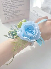 Bộ 2 hoa cài áo và hoa cài ve áo hình hoa hồng, vòng tay hoa cài áo giả ngọc trai cho dạ hội, vòng tay hoa cài áo dự tiệc, hoa cài ve áo cho nam, phụ kiện hoa cưới, trang trí vest dạ hội, hoa hồng, bạch đàn, hoa cẩm chướng, phụ kiện ngày Valentine. - Nhiều màu - Xem 25