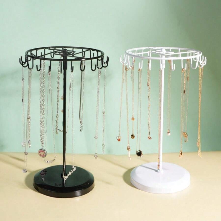 1pc Simple Rotating Iron Jewelry Rack - Necklace Display Rack 2.9K+ Sold Provided By Valentine Day