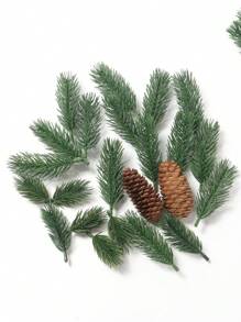 10/20 pièces Branches de pin artificielles - Décorations de Noël festives - Verdure luxuriante pour couronnes, guirlandes et décoration d'intérieur - Aiguilles de pin réalistes ajoutent du charme à Noël et aux jardins - Convient pour une utilisation intérieure/extérieure, plantes artificielles