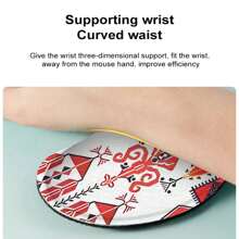 Juego de 4 piezas de almohadillas para ratón con patrón geométrico - Incluye almohadilla para ratón grande, reposamuñecas para teclado, reposamuñecas para almohadilla de ratón y posavasos - Ideal para su escritorio - Material de goma con diseño ergonómico y superficie antideslizante - color - Ver 8