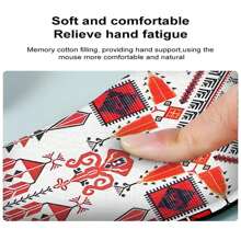 Juego de 4 piezas de almohadillas para ratón con patrón geométrico - Incluye almohadilla para ratón grande, reposamuñecas para teclado, reposamuñecas para almohadilla de ratón y posavasos - Ideal para su escritorio - Material de goma con diseño ergonómico y superficie antideslizante - color - Ver 7