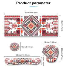 Juego de 4 piezas de almohadillas para ratón con patrón geométrico - Incluye almohadilla para ratón grande, reposamuñecas para teclado, reposamuñecas para almohadilla de ratón y posavasos - Ideal para su escritorio - Material de goma con diseño ergonómico y superficie antideslizante - color - Ver 2