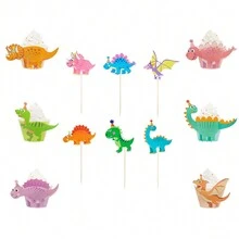 24 chiếc Khủng Long/Xây dựng Toppers Cupcake và Giấy gói - Nhiều màu - Xem 8