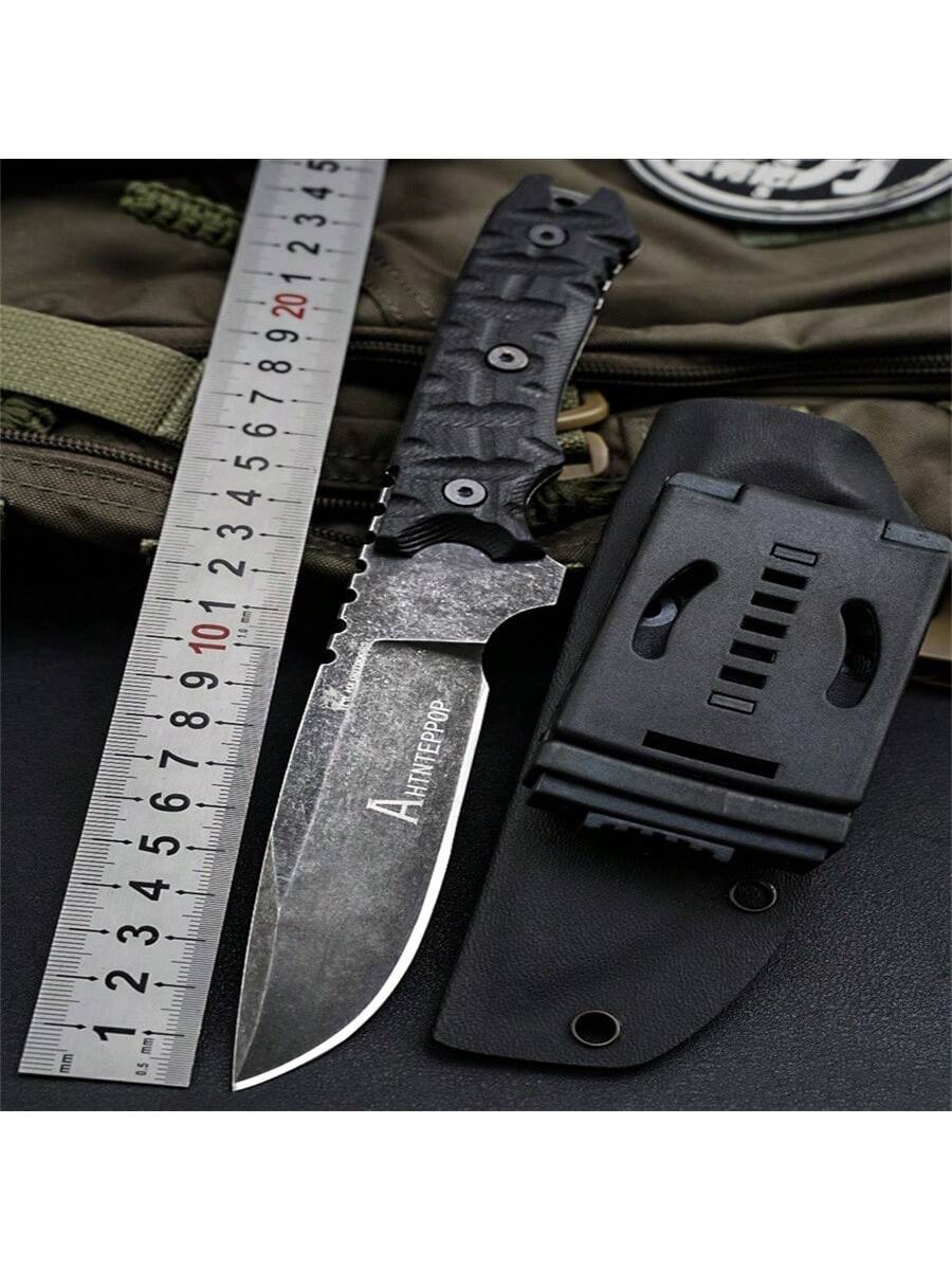 Outdoor Alpha Tactical Fixed Blade Survival Knife, High Hardness EDC