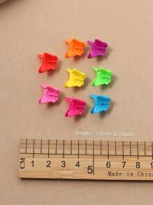 30个女生小发夹七彩蝴蝶发夹莫兰迪色小夹子刘海夹颜色随机发爪夹发夹发夹抓发夹爪夹秋冬发夹发饰女度假装女