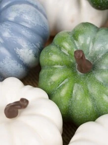 3 sztuki/zestaw 8 cm piankowe dekoracje dyniowe, różne rozmiary i matowe kolory, odpowiednie do fotografii, rekwizyty sceniczne, dekoracje na Halloween