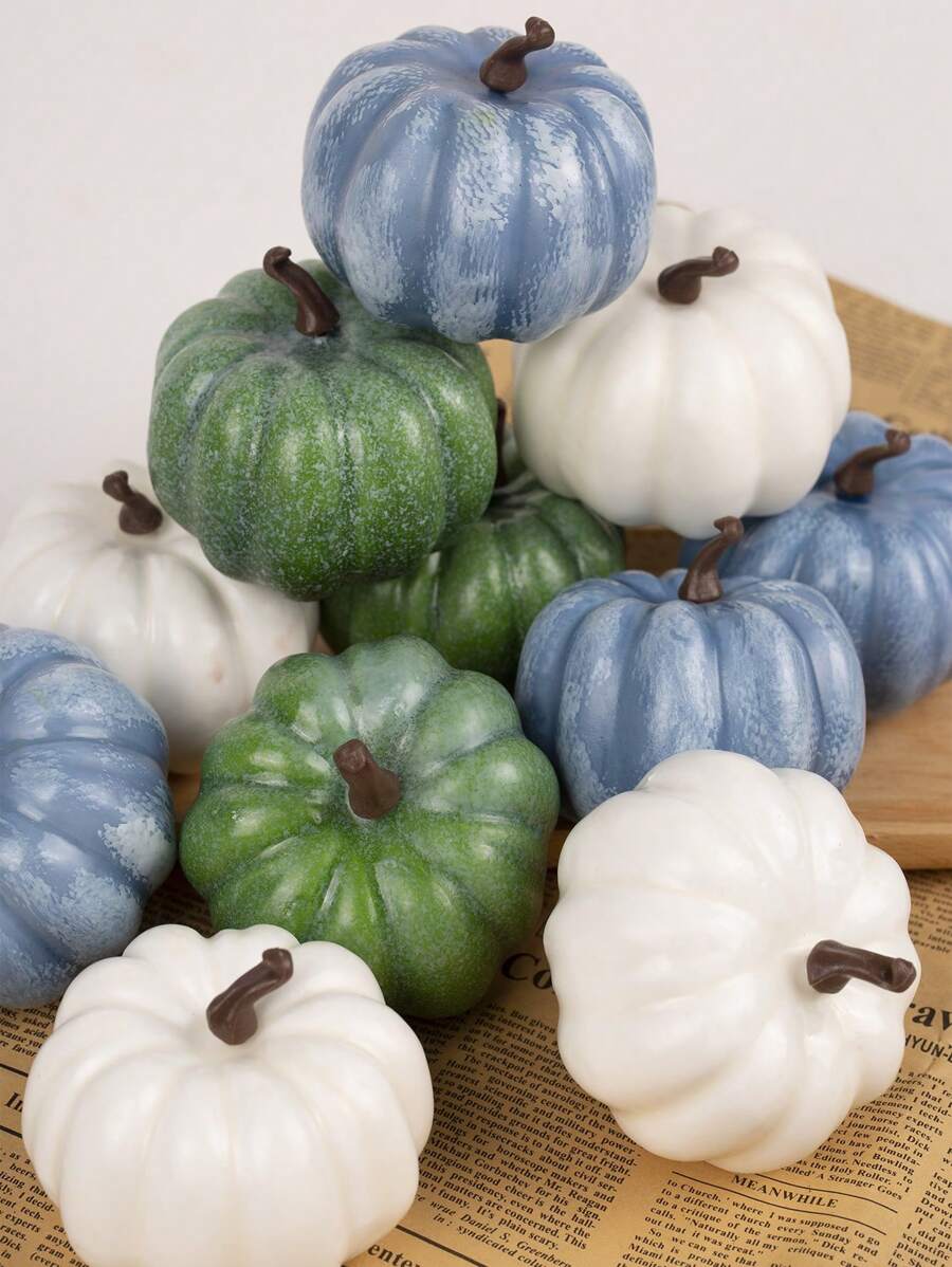 3 sztuki/zestaw 8 cm piankowe dekoracje dyniowe, różne rozmiary i matowe kolory, odpowiednie do fotografii, rekwizyty sceniczne, dekoracje na Halloween