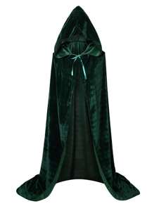 1 pieza Capa con capucha unisex para fiestas y actuaciones, con tela, ideal para varios festivales, disfraz de Halloween, diablo, vampiro, disfraz, accesorios de disfraz de festival, capa negra de Navidad
