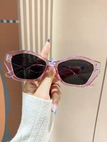 Gafas de sol de ojo de gato asimétricas con marco geométrico retro, de plástico de estilo clásico de moda unisex, decoración para exteriores, viajes, playa y vacaciones con protección UV