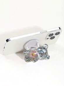 1 件带粘性的手机推拉支架，可拉伸和折叠的花泰迪熊桌面，松垮的支撑和稳定的支架，兼容 、Android 手机，生日、家人、朋友的礼物，推拉式手机握把，手机支架，手机配件 - 彩色 - 查看 6