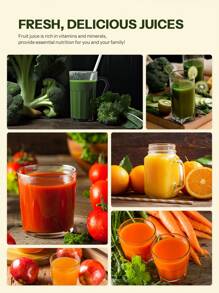 Masticating Juicer Machines, Reemix Cold Press Juicer Machine Compact Size, Juice Extractor, Nutrient And Vitamin Dense,  Easy To Clean - Silver - View 6
