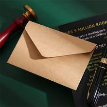 Kraft Paper Mini Small Envelope Retro Artistic Envelope Simple Handmade Writing High-End Letterhead - 24 Pcs - View 11