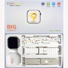 2024 New Original Watch 9 Smart C39 PRO MAX Men Bluetooth Call Body Temperature - 白色 - 查看 1