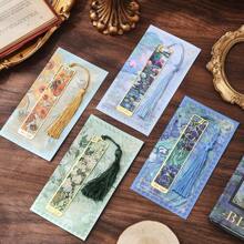 4 Pcs Retro Floral Painting Metal Bookmark Hollow Bronzing Bookmark With Tassel Stationery Gifts School Supplies For Book Club Reader Birthday Festival Writers Book Lovers Friends Teachers Students
