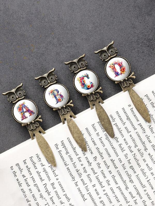 1pc 24 First Letter Bookmarks, Exquisite Gifts For Reading Enthusiasts, With Page Numbers, Exquisite Gifts For Classmates And Friends, Mother's Day, Back To School Season, Teacher's Day Bookmark Gifts.