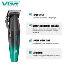 VGR Hair Clipper Professional Hair Trimmer Electric Clippers Cordless Hair Cutting Machine 9000RPM Trimmer Clipper For Men V-003