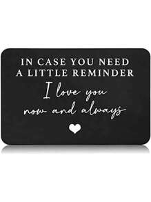 Aluminum Alloy Engraved Wallet Card Decoration Gift For Boyfriend Husband, In Case You Need A Little Reminder I Love You Wallet Insert Card Wedding Valentine's Day Birthday Gift Back To School Gifts - Multicolor - View 8
