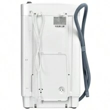 Portable Full-Automatic Washing Machine Top Load 3.5kg Multifunctional 2 In 1 Laundry Washer/Spinner W/Drain Pump And Long Hose - White - View 7