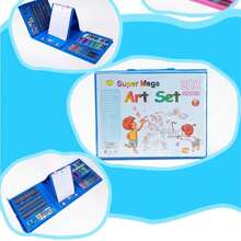 208pcs/Set Children Student Drawing Tool Combination Set, Wax Crayon & Watercolor Pen Washable (Pattern Accessories & Colors Random), Beginner Painting Set, Christmas Gift For Kids,Back To School