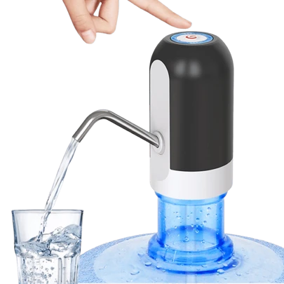 1 pieza Dispensador eléctrico de botellas de agua, bomba de agua automática recargable por USB, se adapta a botellas de agua de 3-5 galones, dispensador portátil de botellas de bebida para uso doméstico, camping, oficina Artículos de cocina Accesorios de cocina Utensilios de cocina